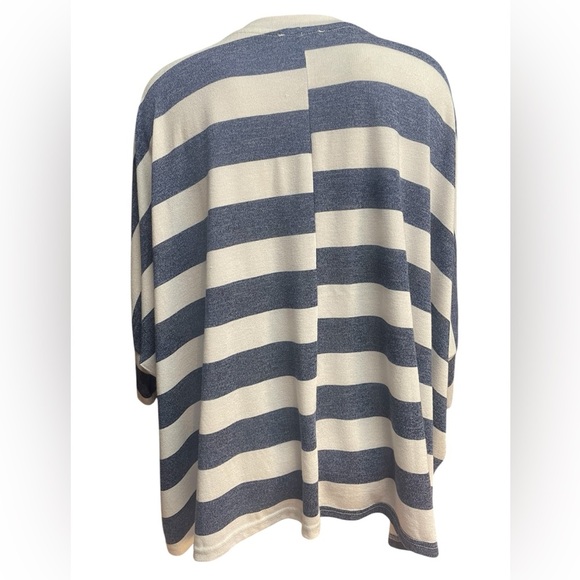 La Miel Navy Striped Dolman sleeve, Top Blue & White striped Oversized size M - Picture 3 of 5